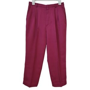 Vintage Haggar Classics Womens Dress‎ Pants 12 Petite Purple Pleated Trousers
